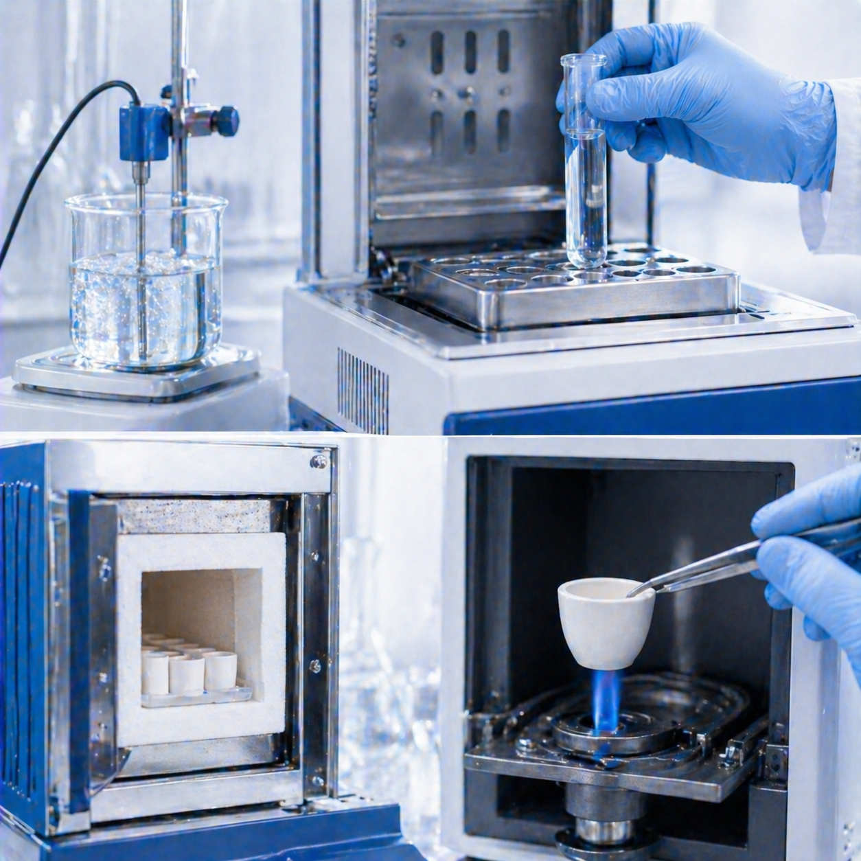 Thermostating, Combustion and Calcination