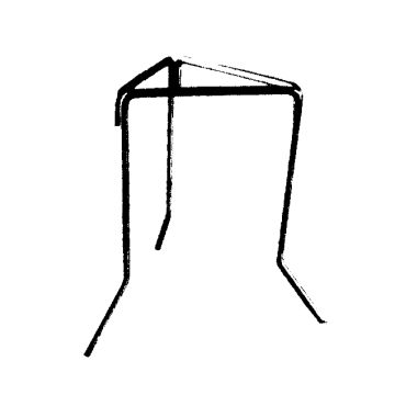 Triangular Tripod Stand Zinc-Plated Steel Side 130 mm Height 200 mm