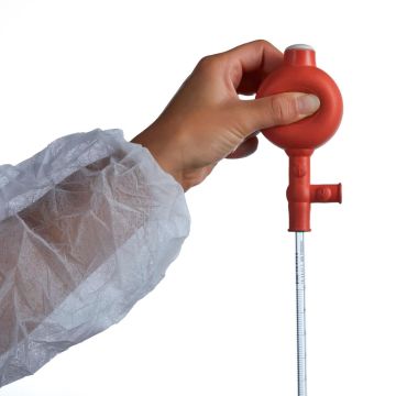 Pipette Filler Bulb 25 ml Orange Rubber Two-Valve