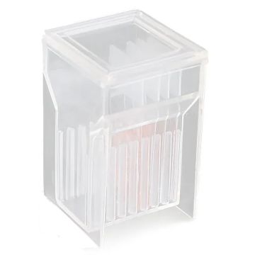 4 Cubetas de tinción con tapa para 8 portas tipo Hellendhall