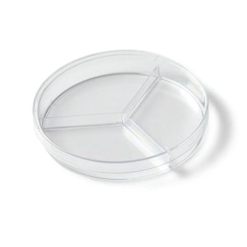 Placa Petri 90 x 14 mm tres compartimentos