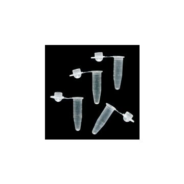 PCR Tube 0.5 ml with Attached Rounded Cap Graduated Autoclavable Polypropylene