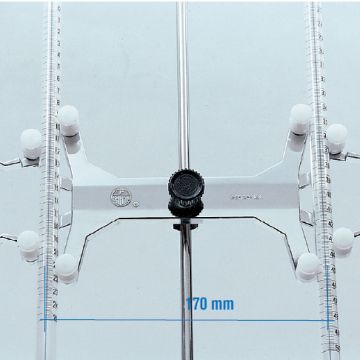 Duplex Double Automatic Burette Clamp for 2 Burettes — Chrome-Plated Metal with PVC Tips