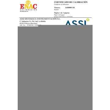 Calibration certificate for variable volume micropipettes