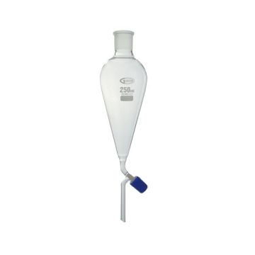 Separatory funnel with screw type needle valve and plastic stopper GLASSCO