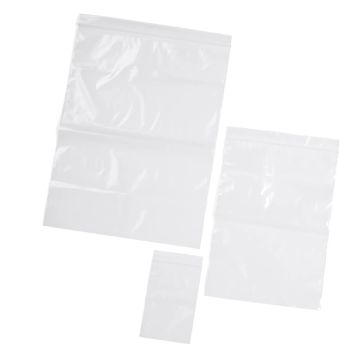 Low-Density Polyethylene Zip-Lock Bags with White Identification Strips