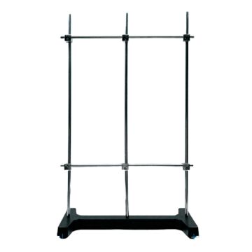 Laboratory Stand Solid Base Dural Aluminium 3 Vertical Rods 800 mm 2 Horizontal Rods 500 mm 6 Type-P Clamps