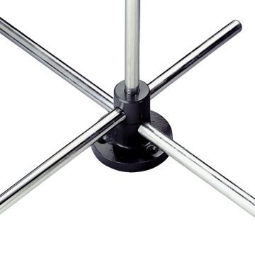 Dual rod support for laboratory rods 12 mm vertical and horizontal diameter